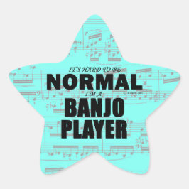Normal Banjo Player Star-Sticker Ster Sticker