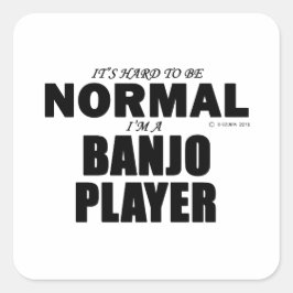 Normal Banjo Player Vierkante Sticker