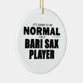 Normal Bari Sax Player Keramisch Ornament (Rechts)