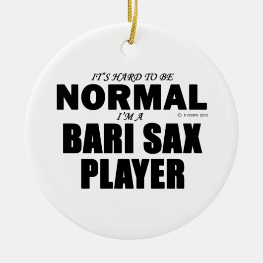 Normal Bari Sax Player Keramisch Ornament (Voorkant)