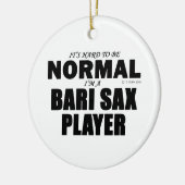 Normal Bari Sax Player Keramisch Ornament (Links)