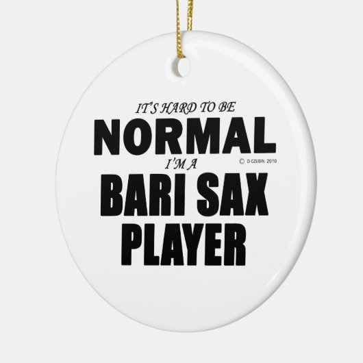 Normal Bari Sax Player Keramisch Ornament (Links)