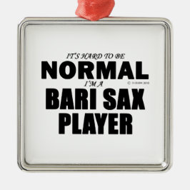 Normal Bari Sax Player Metalen Ornament