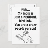 Normal Bird Lady Briefkaart (Voorkant / Achterkant)