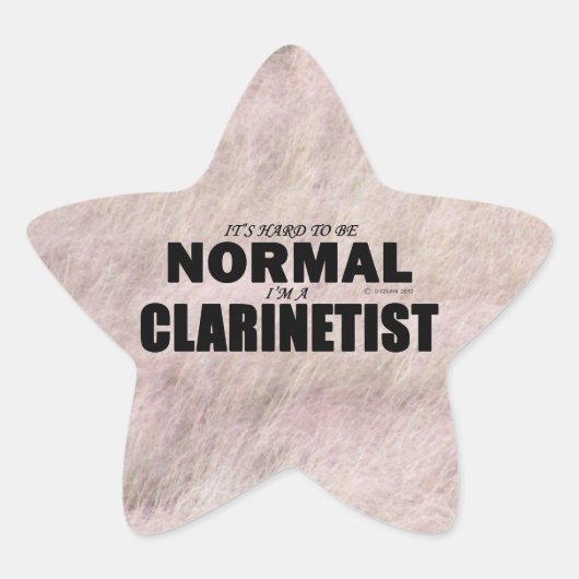 Normal Clarinetist Star Sticker (Voorkant)