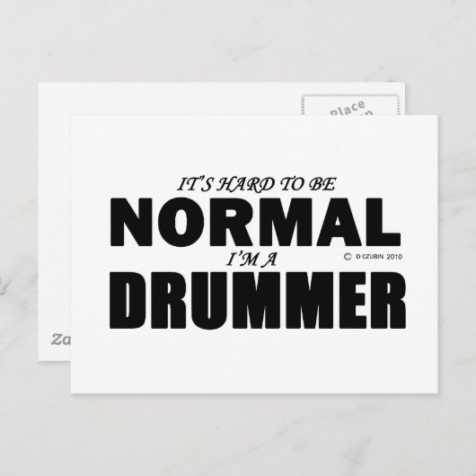 Normal Drummer Briefkaart (Voorkant / Achterkant)