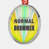 Normal Drummer Metalen Ornament (Links)