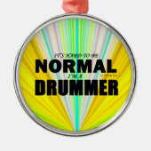 Normal Drummer Metalen Ornament (Voorkant)