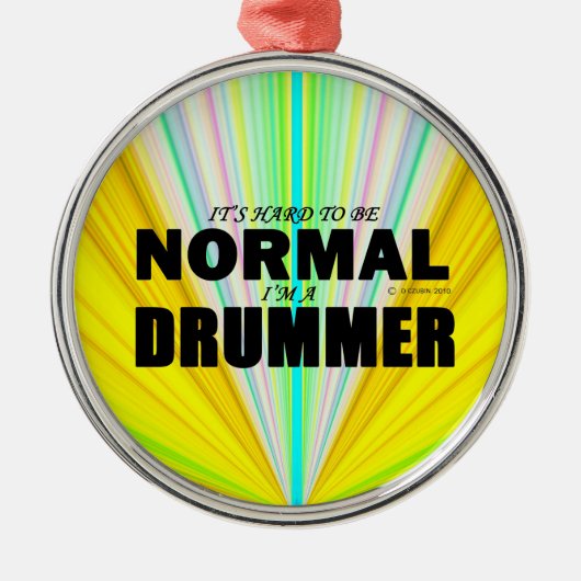 Normal Drummer Metalen Ornament (Voorkant)