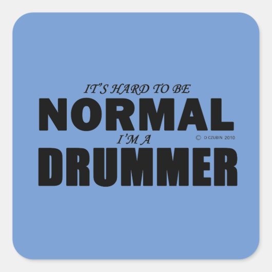 Normal Drummer Square Sticker (Voorkant)