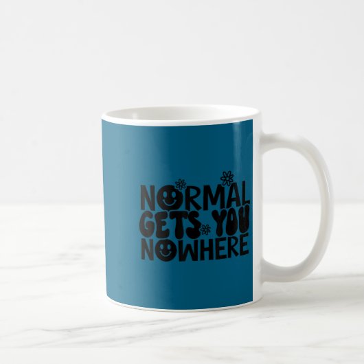 Normal Gets You Nowhere Motivational Saying Self L Koffiemok (Rechts)