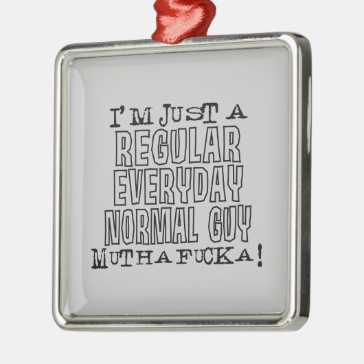 Normal Guy Metalen Ornament (Links)