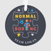 Normal is Autisme Awareness Merry Kerstmis Ornament (achterkant)