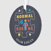 Normal is Autisme Awareness Merry Kerstmis Ornament (voorkant)