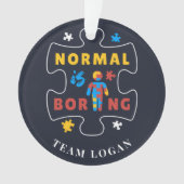 Normal is Autisme Awareness Merry Kerstmis Ornament (voorkant)