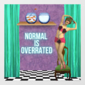 Normal is Funky & Fun te hoog. Raamsticker (Vel)