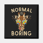 Normal is Giraffe voor autisme Magneet (Voorkant)