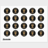 Normal is Giraffe voor autisme Ronde Sticker (Vel)