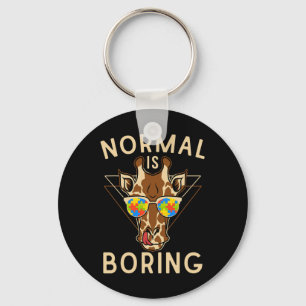 Normal is Giraffe voor autisme Sleutelhanger