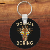 Normal is Giraffe voor autisme Sleutelhanger (Voorkant)