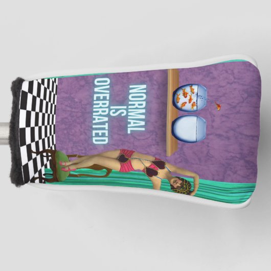 Normal is te hoog voor Funky en Fun Altered Art Golfheadcover (Voorkant)