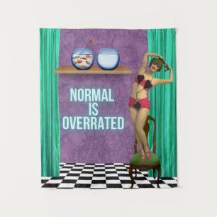 Normal is te hoog voor Funky en Fun Altered Art Wandkleed