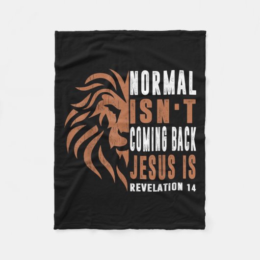 Normal Isnt Coming Back Jesus Is Dad Men Religious Fleece Deken (Voorkant)