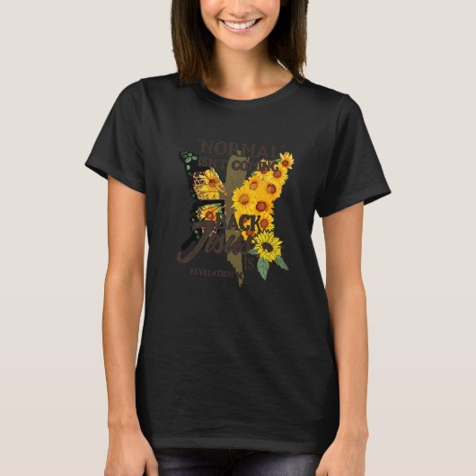 Normal komt niet terug Jezus is 2 T-shirt (Voorkant)
