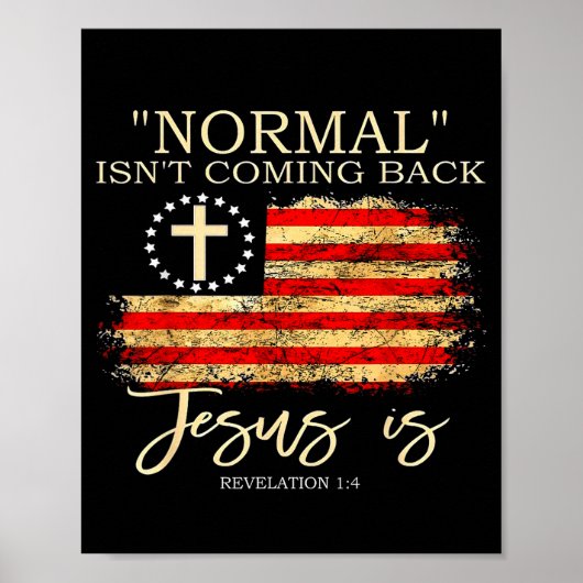 Normal komt niet terug Jezus is Openbaring Poster (Voorkant)