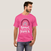 Normal komt niet terug Jezus is religieuze pijn T-shirt (Voorkant volledig)