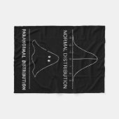 Normal Paranormal Distribution Funny Math Ghost Ha Fleece Deken (Voorkant (Horizontaal))