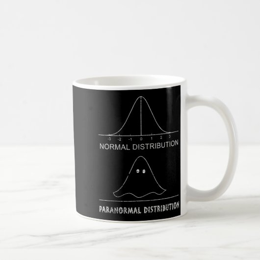 Normal Paranormal Distribution Funny Math Ghost Ha Koffiemok (Rechts)