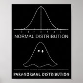 Normal Paranormal Distribution Funny Math Ghost Ha Poster (Voorkant)