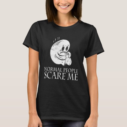 Normal People Scare Me Antisocial Nerd Geek Devian T-shirt (Voorkant)