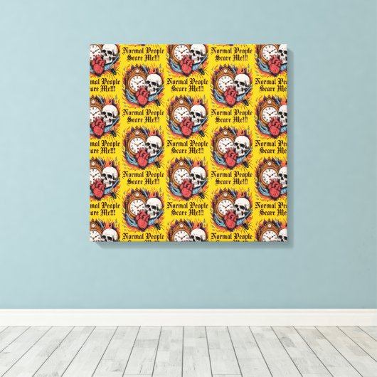 Normal People Scare Me Canvas Afdruk (Insitu (Houten vloer))