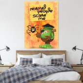 'Normal People Scare Me' Humoureuze Frankenstein Canvas Afdruk (Insitu (Slaapkamer))