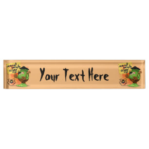 'Normal People Scare Me' Humoureuze Frankenstein Naambordje