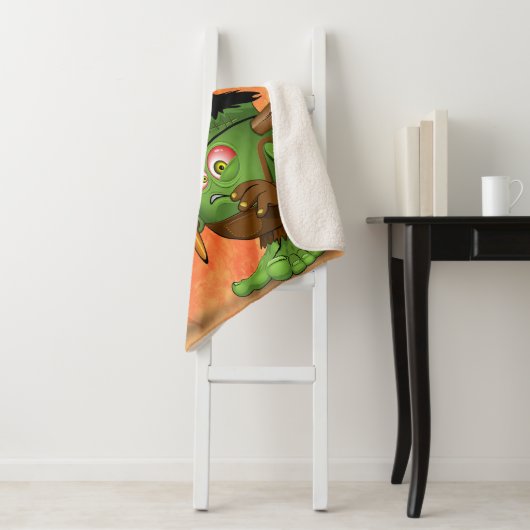 'Normal People Scare Me' Humoureuze Frankenstein Sherpa Deken (In situ)