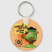 'Normal People Scare Me' Humoureuze Frankenstein Sleutelhanger (Voorkant)