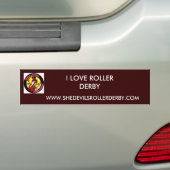 normal_shedevilslogo, WWW.SHEDEVILSROLLERDERBY.... Bumpersticker (Op auto)