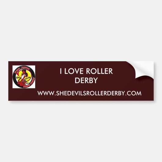 normal_shedevilslogo, WWW.SHEDEVILSROLLERDERBY.... Bumpersticker (Voorkant)