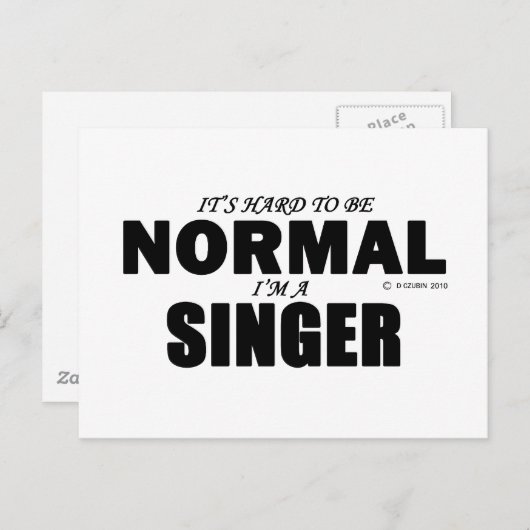 Normal Singer Briefkaart (Voorkant / Achterkant)