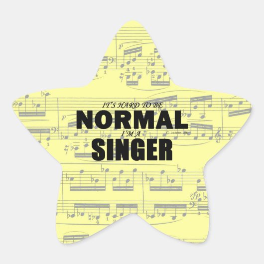 Normal Singer Star-Sticker Ster Sticker (Voorkant)