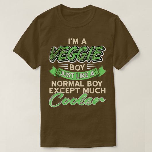 Normal Veggie Boy Vegan Vegetarian Healthy Gift T-shirt (Design voorkant)