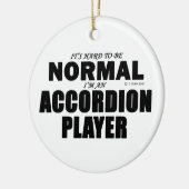 Normale accordeonspeler keramisch ornament (Links)