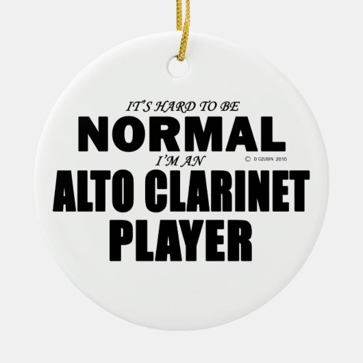 Normale Alto Clarinet Player Keramisch Ornament (Voorkant)