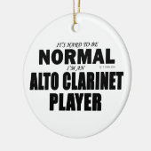 Normale Alto Clarinet Player Keramisch Ornament (Links)