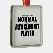 Normale Alto Clarinet Player Metalen Ornament (Rechts)