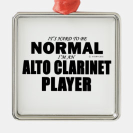 Normale Alto Clarinet Player Metalen Ornament