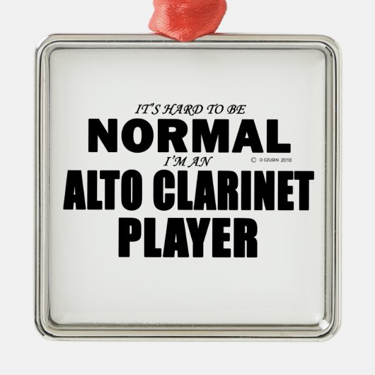 Normale Alto Clarinet Player Metalen Ornament (Voorkant)